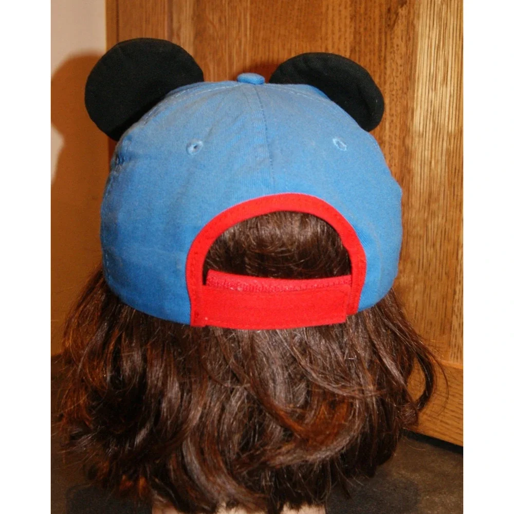 Disney Mickey Mouse Ears Youth OSFA Fit Hat Cap Blue Red Sunglasses Summer